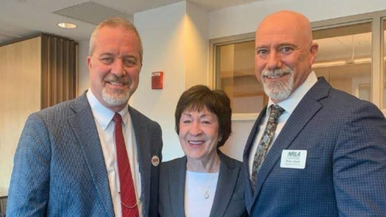 ABMA Chair Rod Wiles, Senator Susan Collins, and ABMA member David Gluck during a Capitol Hill report hosted by the New England Council.